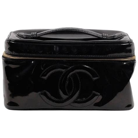 chanel black patent leather vanity case|Chanel vanity case styles.